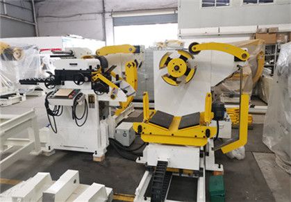 Uncoiler Straightener Feeder for 5G Communication Electronic Stamping is working in BYD Group Company