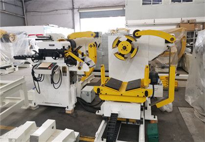 Uncoiler Straightener Feeder for 5G Communication Electronic Stamping is working in BYD Group Company